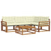 Set de canapele de exterior cu pernă 5 pcs Natural și Crem - WALTI WALTI