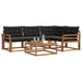 Set de canapele de exterior cu pernă 5 pcs Natural și Negru - WALTI WALTI