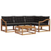 Set de canapele de exterior cu pernă 5 pcs Natural și Negru - WALTI WALTI