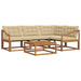 Set de canapele de exterior cu pernă 5 pcs Natural și Bej - WALTI WALTI