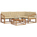 Set de canapele de exterior cu pernă 5 pcs Natural și Bej - WALTI WALTI