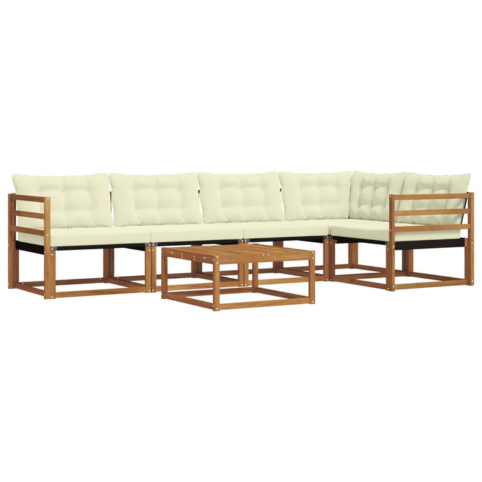 Set de canapele de exterior cu pernă 6 pcs Natural și Crem - WALTI WALTI