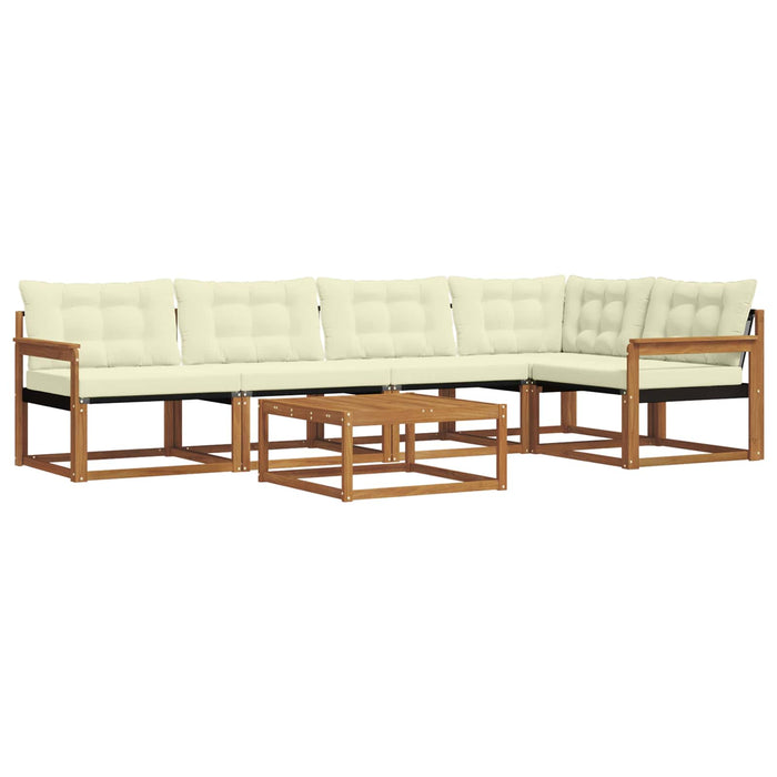 Set de canapele de exterior cu pernă 6 pcs Natural și Crem - WALTI WALTI
