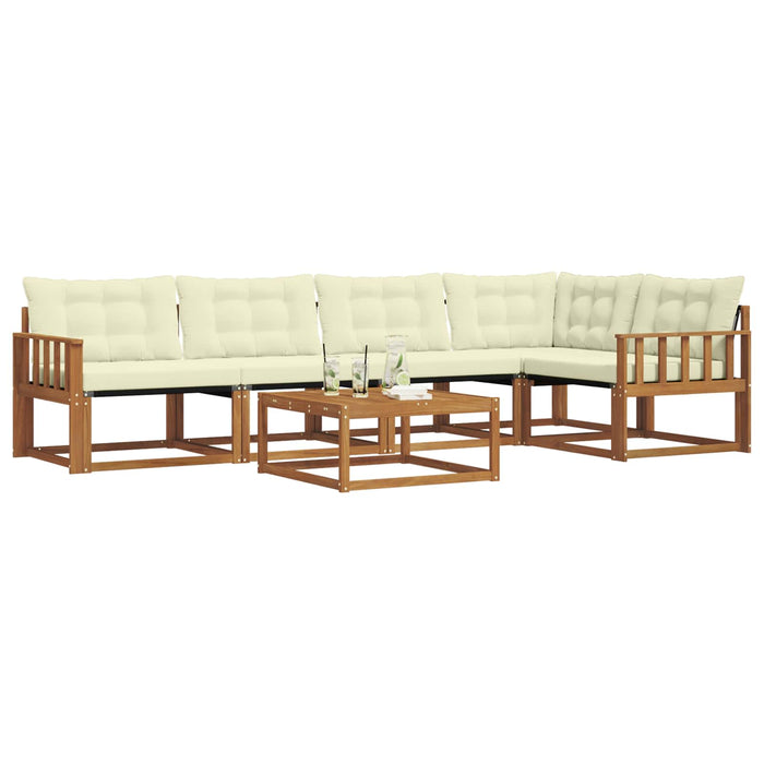 Set de canapele de exterior cu pernă 6 pcs Natural și Crem - WALTI WALTI