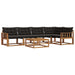 Set de canapele de exterior cu pernă 6 pcs Natural și Negru - WALTI WALTI