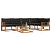 Set de canapele de exterior cu pernă 6 pcs Natural și Negru - WALTI WALTI