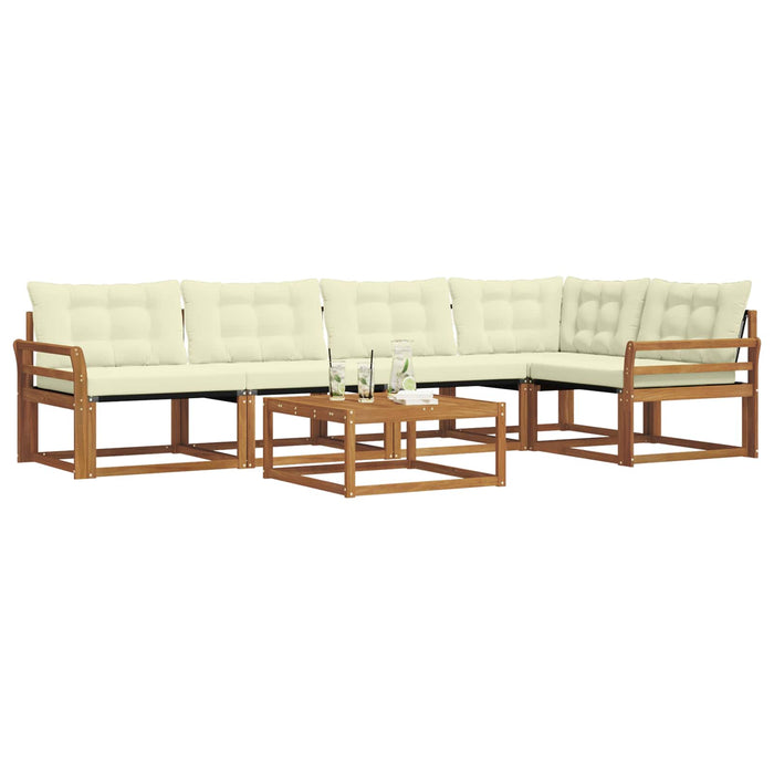 Set de canapele de exterior cu pernă 6 pcs Natural și Crem - WALTI WALTI