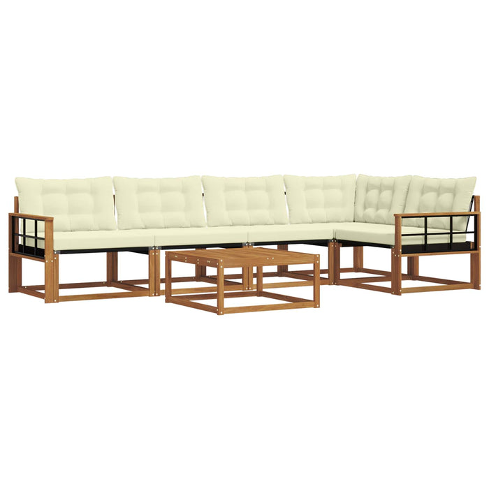 Set de canapele de exterior cu pernă 6 pcs Natural și Crem - WALTI WALTI