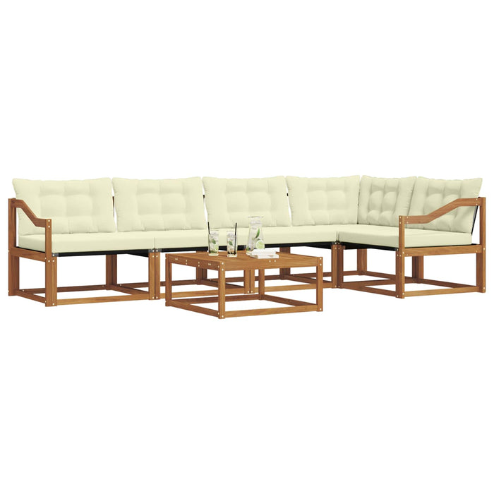 Set de canapele de exterior cu pernă 6 pcs Natural și Crem - WALTI WALTI