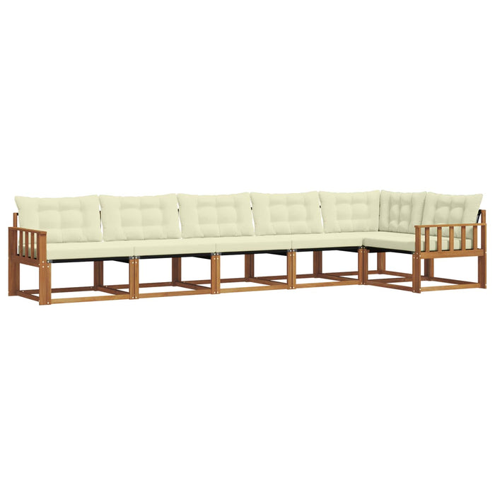 Set de canapele de exterior cu pernă 6 pcs Natural și Crem - WALTI WALTI