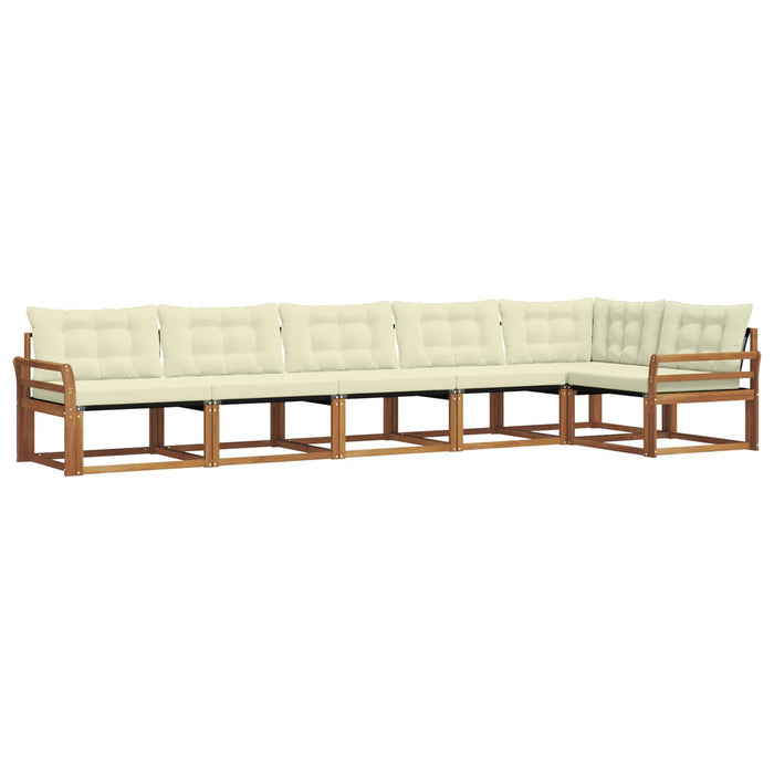 Set de canapele de exterior cu pernă 6 pcs Natural și Crem - WALTI WALTI