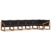 Set de canapele de exterior cu pernă 6 pcs Natural și Negru - WALTI WALTI