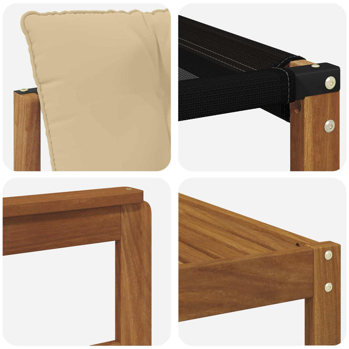 Set de canapele de exterior cu pernă 7 pcs Natural și Bej WALTI