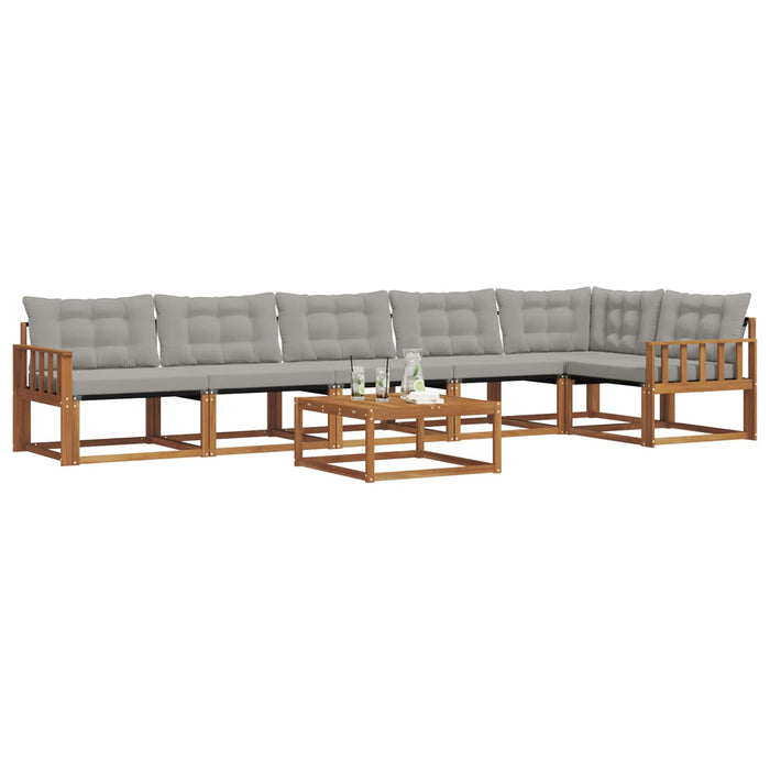 Set de canapele de exterior 7 pcs Gri natural și deschis WALTI