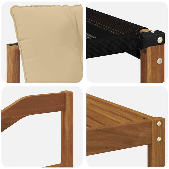 Set de canapele de exterior cu pernă 7 pcs Natural și Bej WALTI