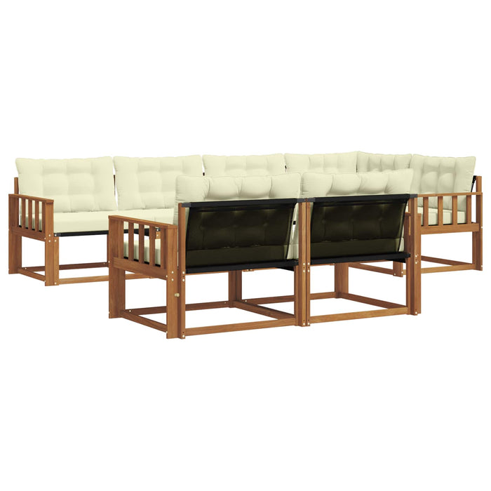 Set de canapele de exterior cu pernă 7 pcs Natural și Crem - WALTI WALTI