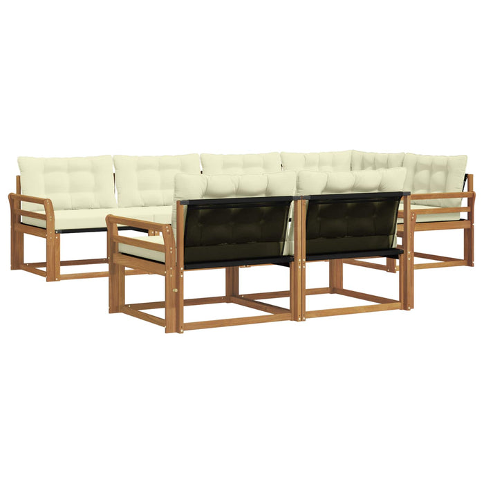 Set de canapele de exterior cu pernă 7 pcs Natural și Crem - WALTI WALTI