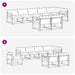 Set de canapele de exterior cu pernă 8 pcs Natural și Bej - WALTI WALTI