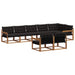 Set de canapele de exterior cu pernă 8 pcs Natural și Negru - WALTI WALTI