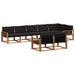 Set de canapele de exterior cu pernă 8 pcs Natural și Negru - WALTI WALTI