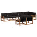 Set de canapele de exterior cu pernă 8 pcs Natural și Negru - WALTI WALTI