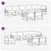 Set de canapele de exterior cu pernă 8 pcs Natural și Crem - WALTI WALTI