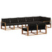Set de canapele de exterior cu pernă 8 pcs Natural și Negru - WALTI WALTI