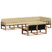 Set de canapele de exterior cu pernă 8 pcs Natural și Bej - WALTI WALTI