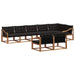 Set de canapele de exterior cu pernă 8 pcs Natural și Negru - WALTI WALTI