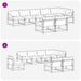 Set de canapele de exterior cu pernă 8 pcs Natural și Bej - WALTI WALTI