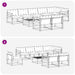 Set de canapele de exterior cu pernă 9 pcs Natural și Negru - WALTI WALTI