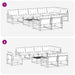 Set de canapele de exterior cu pernă 9 pcs Natural și Crem - WALTI WALTI