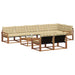 Set de canapele de exterior cu pernă 9 pcs Natural și Bej - WALTI WALTI