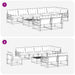 Set de canapele de exterior 9 pcs Gri natural și deschis - WALTI WALTI