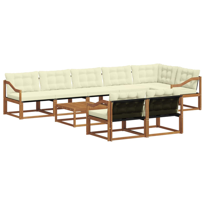 Set de canapele de exterior cu pernă 9 pcs Natural și Crem - WALTI WALTI