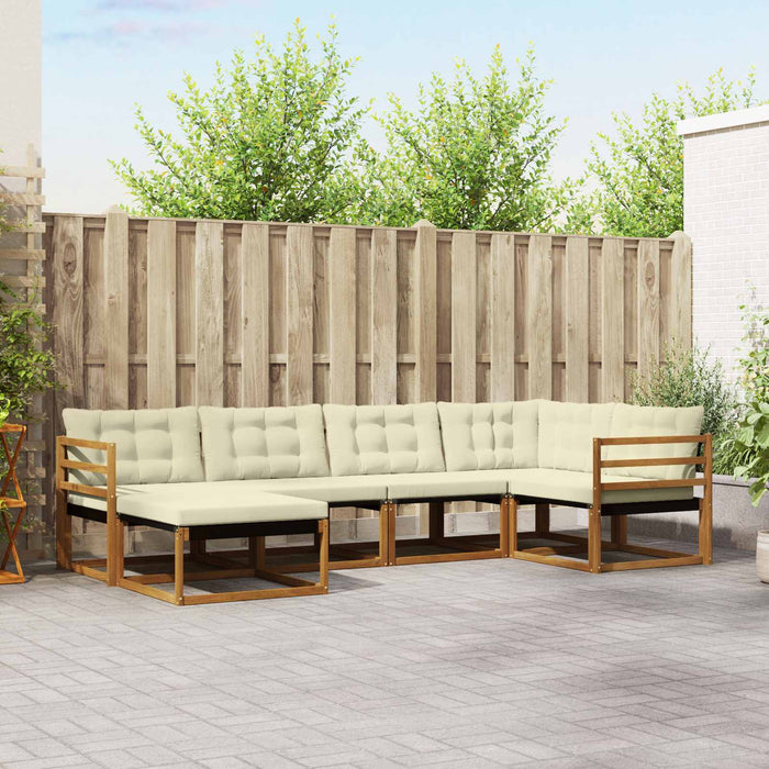 Set de canapele de exterior cu pernă 18 pcs Natural și Crem - WALTI WALTI