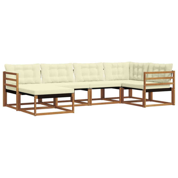 Set de canapele de exterior cu pernă 18 pcs Natural și Crem - WALTI WALTI
