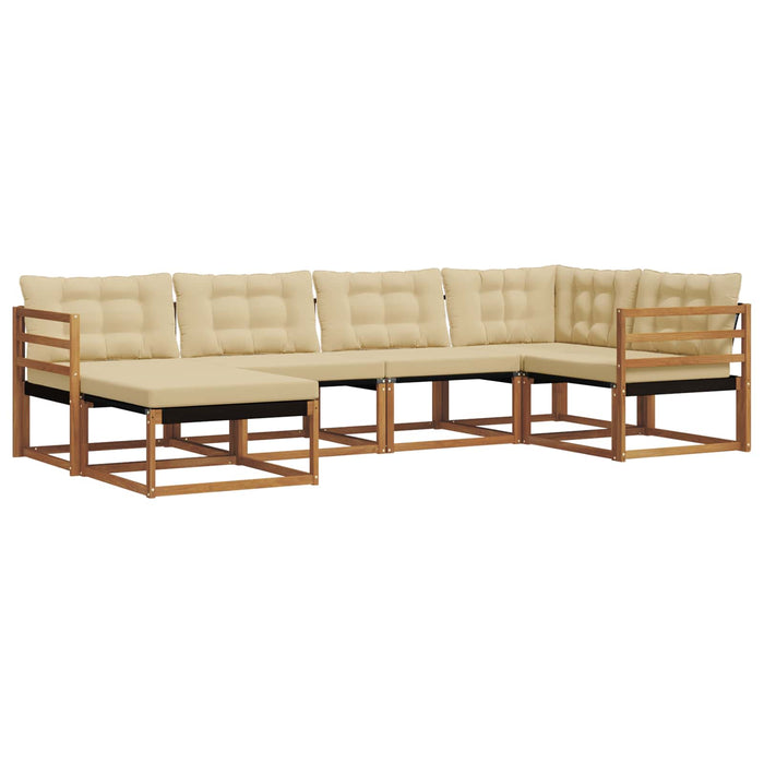 Set de canapele de exterior cu pernă 18 pcs Natural și Bej - WALTI WALTI