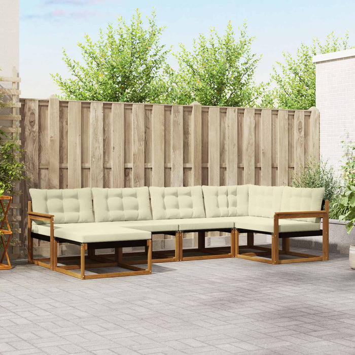 Set de canapele de exterior cu pernă 18 pcs Natural și Crem - WALTI WALTI