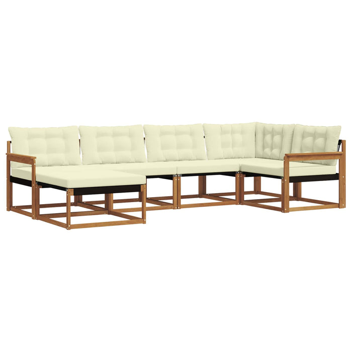 Set de canapele de exterior cu pernă 18 pcs Natural și Crem - WALTI WALTI
