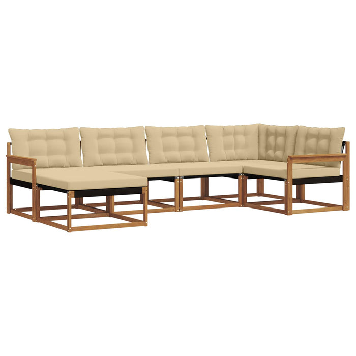 Set de canapele de exterior cu pernă 18 pcs Natural și Bej - WALTI WALTI