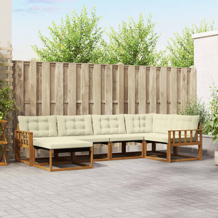 Set de canapele de exterior cu pernă 18 pcs Natural și Crem - WALTI WALTI