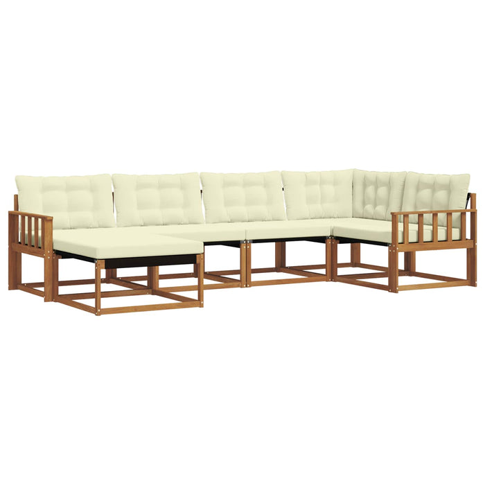 Set de canapele de exterior cu pernă 18 pcs Natural și Crem - WALTI WALTI