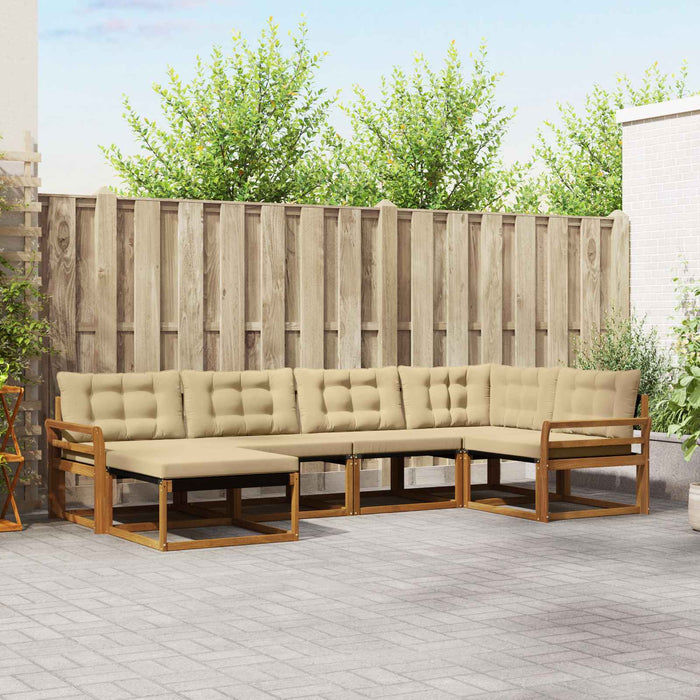 Set de canapele de exterior cu pernă 18 pcs Natural și Bej - WALTI WALTI