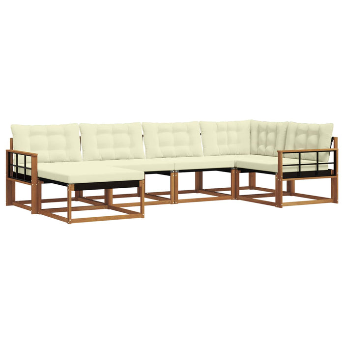 Set de canapele de exterior cu pernă 18 pcs Natural și Crem - WALTI WALTI