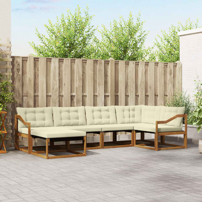 Set de canapele de exterior cu pernă 18 pcs Natural și Crem - WALTI WALTI