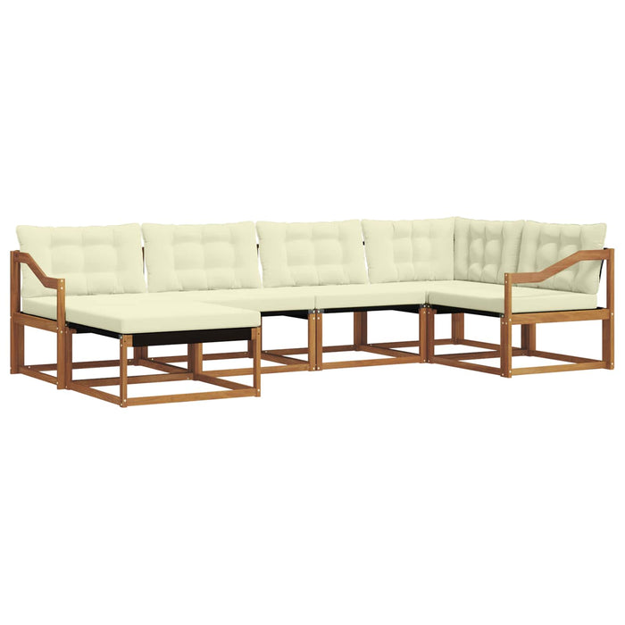 Set de canapele de exterior cu pernă 18 pcs Natural și Crem - WALTI WALTI