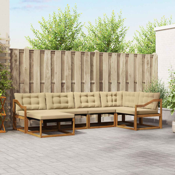 Set de canapele de exterior cu pernă 18 pcs Natural și Bej - WALTI WALTI