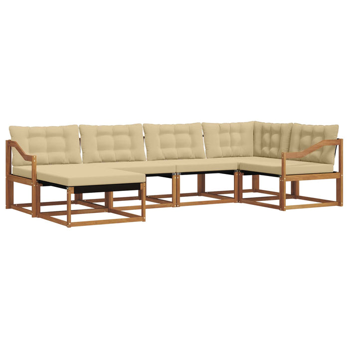 Set de canapele de exterior cu pernă 18 pcs Natural și Bej - WALTI WALTI