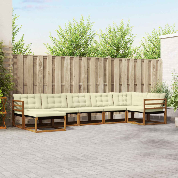 Set de canapele de exterior cu pernă 21 pcs Natural și Crem - WALTI WALTI